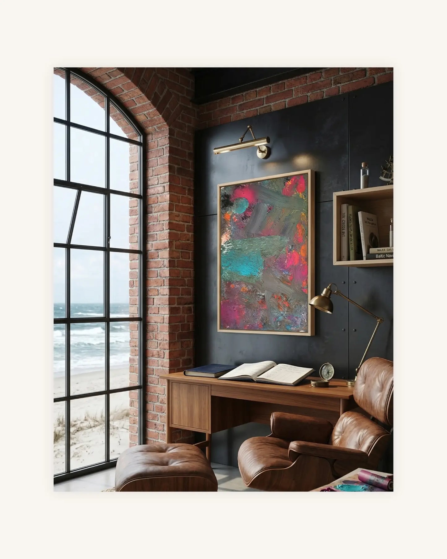 P A P A G E I | WERK 1 Entstanden im Alter von nur drei Jahren | Teil einer exklusiven Zweier-Serie Mischtechnik auf Leinwand | 50 × 70 cm | Unikat | signiert | gerahmt 3