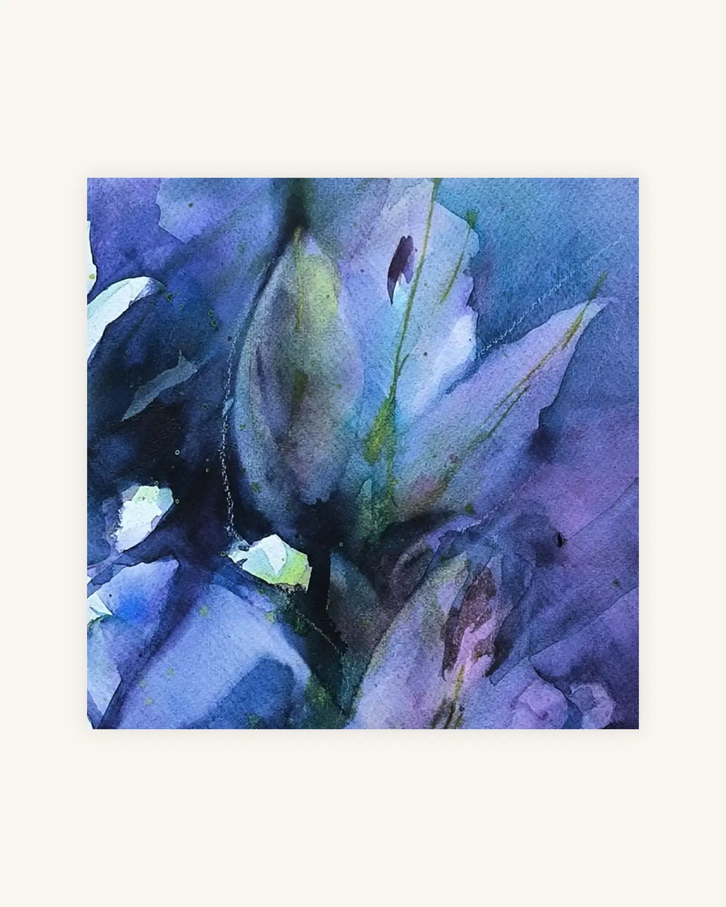 Lilien in Blau und Grüntönen I Between Shadow and Bloom 2