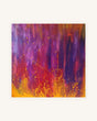 „Flaming Veins“ – abstraktes Acrylbild in Purpur und leuchtendem Orange