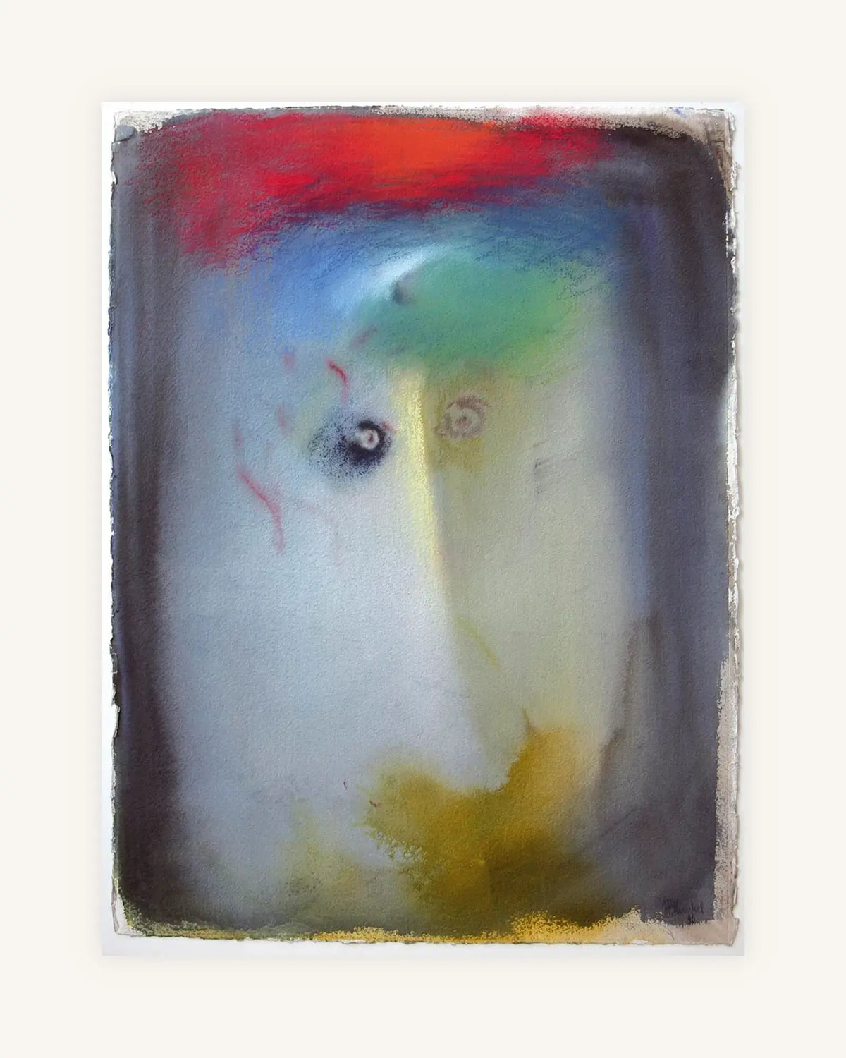Ich habe dich gesehen, Aquarell mit Rahmen und Passepartout 2