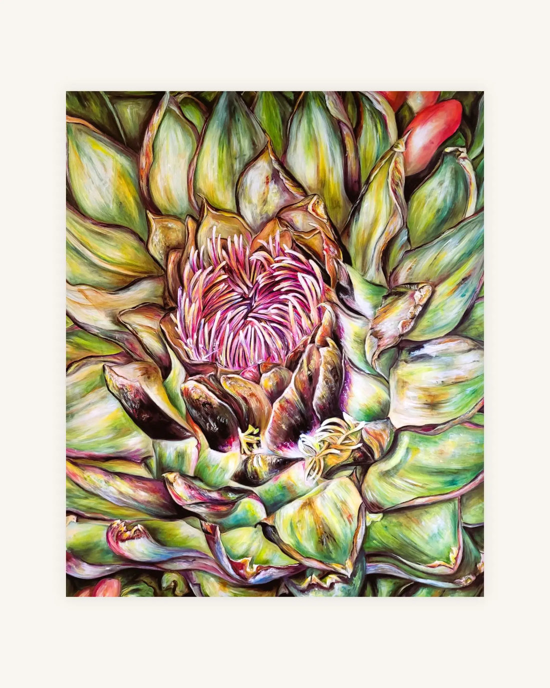 Artischocken in Blüte
