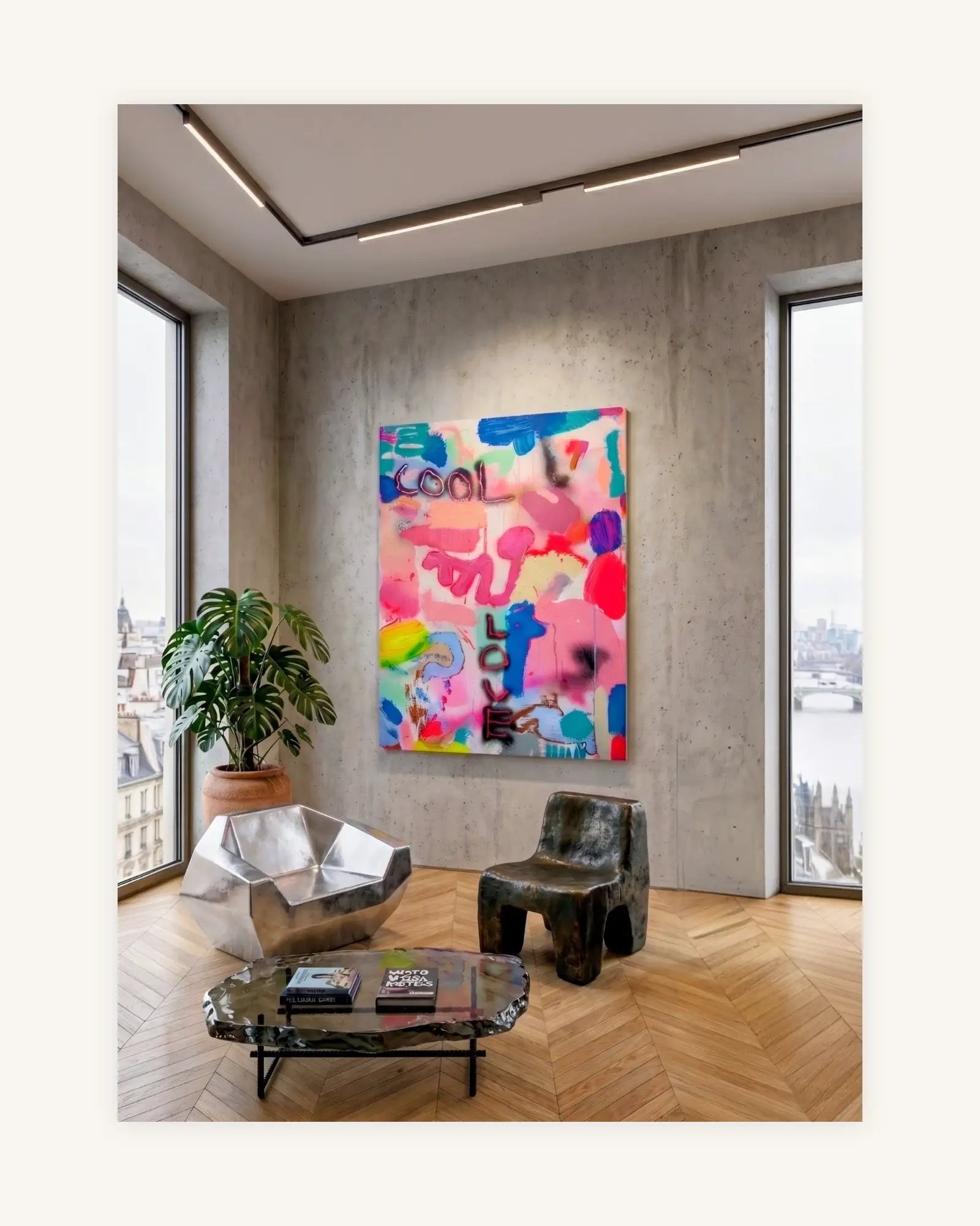 COOL LOVE | Intuitives Unikat | Mixed Media |Handsigniert auf der Rückseite 3