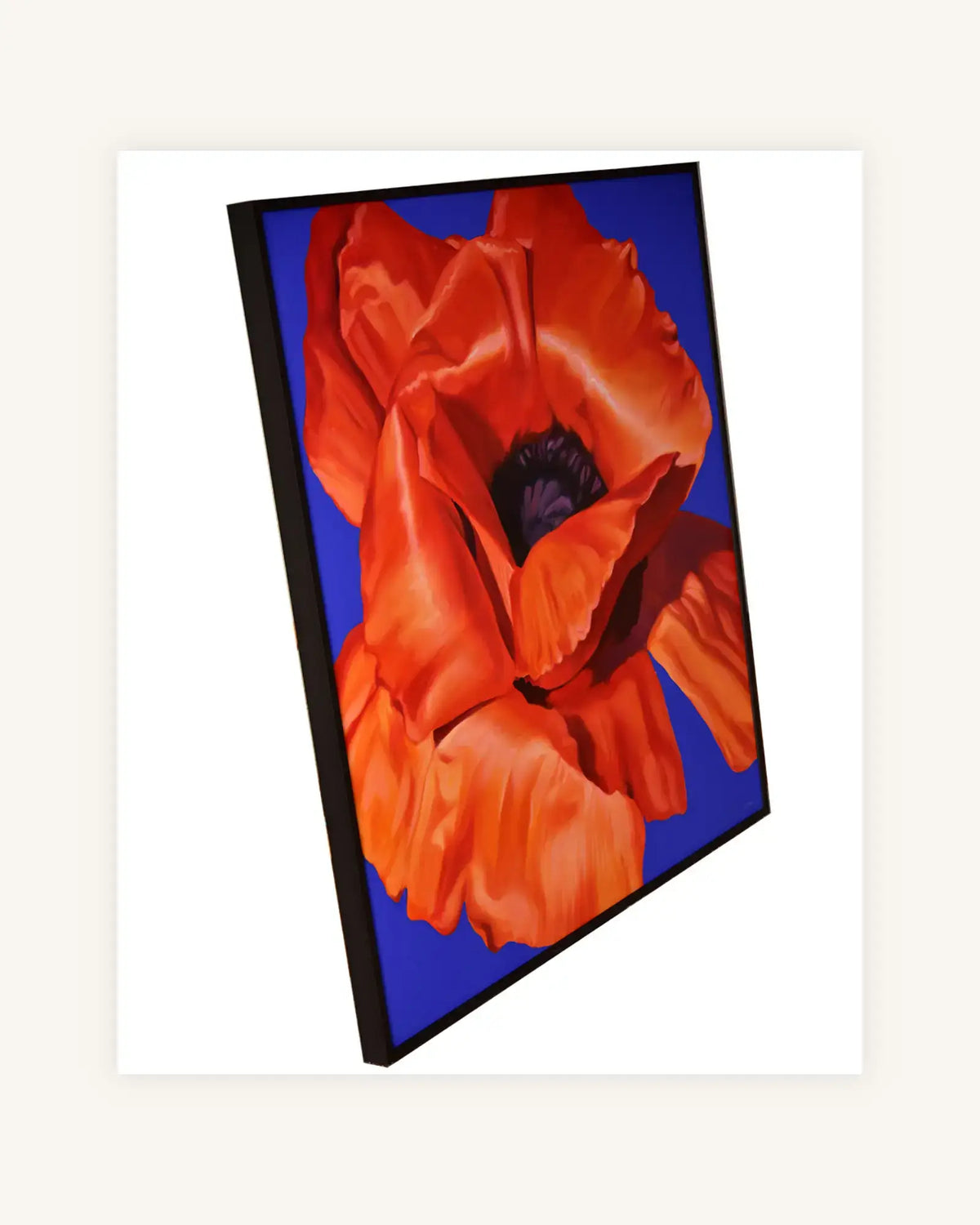Klatschmohn Diptychon, Nielsen Alurahmen mattschwarz lackiert 6