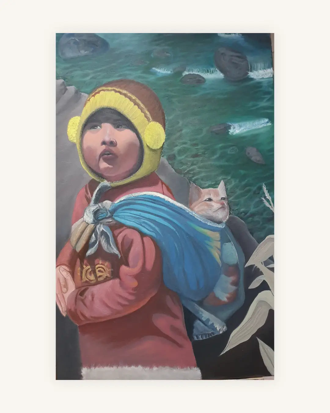 Mädchen mit Katze