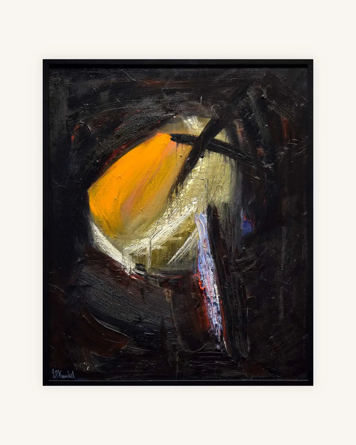 Ohne Titel No. 10 - Triptychon, Nielsen Alurahmen schwarz 3