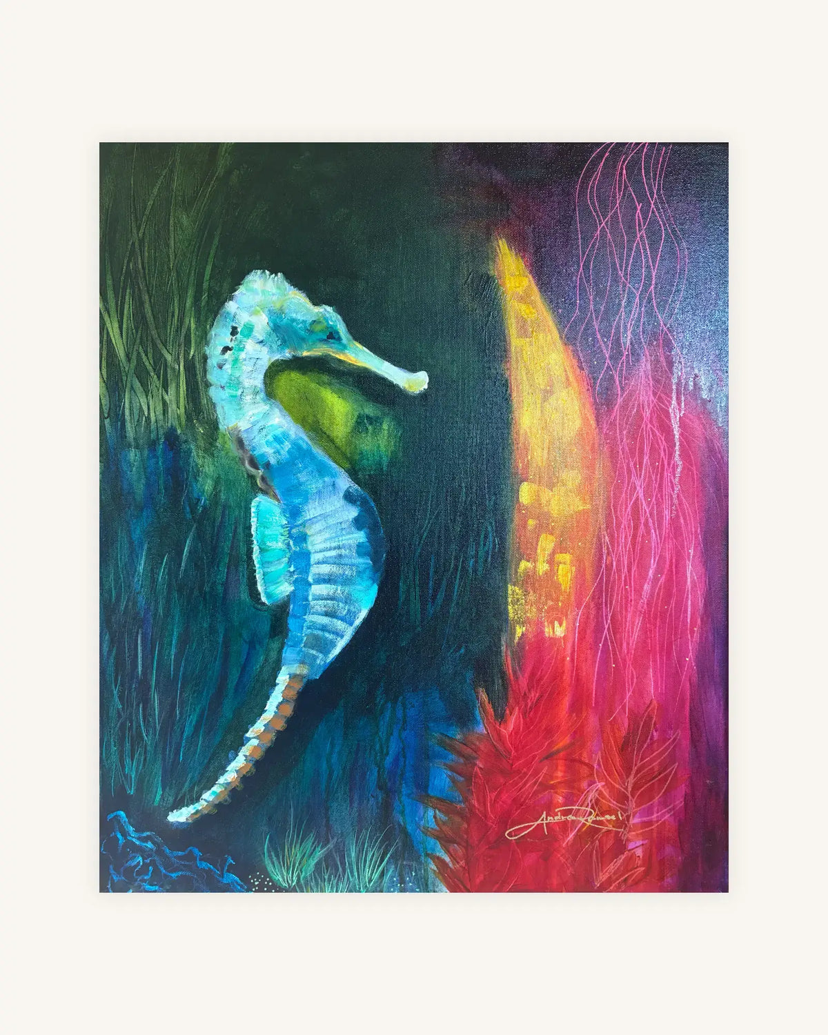 Sea Horse and Floral Fantasy 0