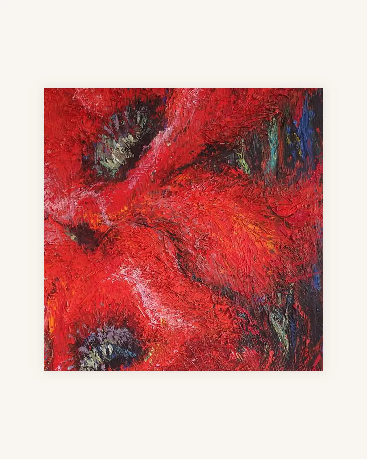 Klatschmohn Expressiv Diptychon, Nielsen Alurahmen mattschwarz lackiert 2