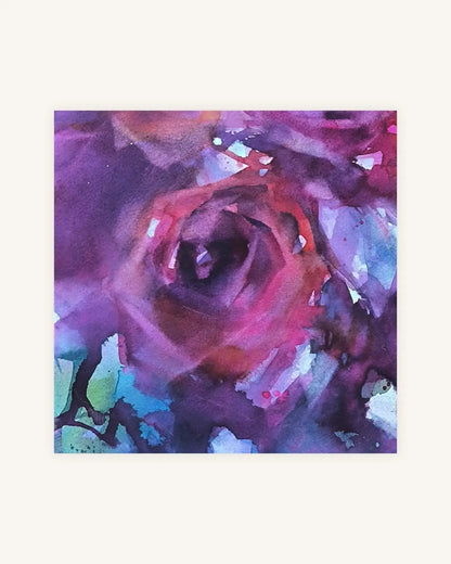 Rote Rosen in leuchtenden Rot- und Blau-Grautönen I Rose Glow 1