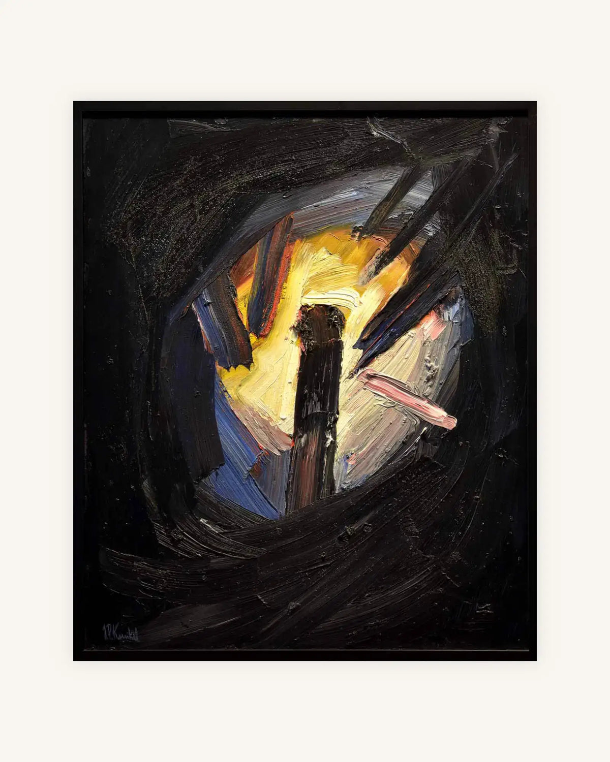 Ohne Titel No. 10 - Triptychon, Nielsen Alurahmen schwarz 4