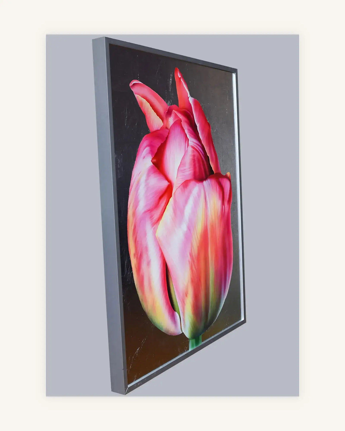 Tulpen Triptychon im Nielsen Alurahmen Silber 5
