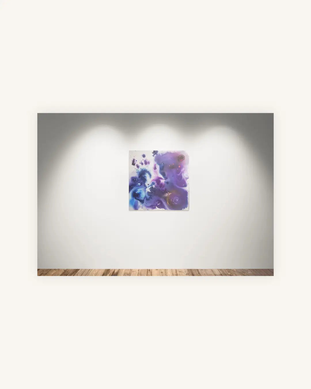 "Deep Universe“ – abstraktes Acryltintenbild voller kosmischer Tiefe 4