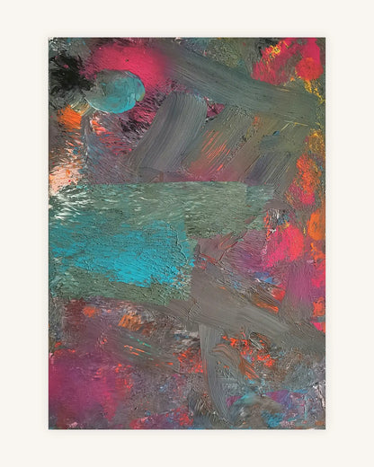 P A P A G E I | WERK 1 Entstanden im Alter von nur drei Jahren | Teil einer exklusiven Zweier-Serie  Mischtechnik auf Leinwand | 50 × 70 cm | Unikat | signiert | gerahmt 0