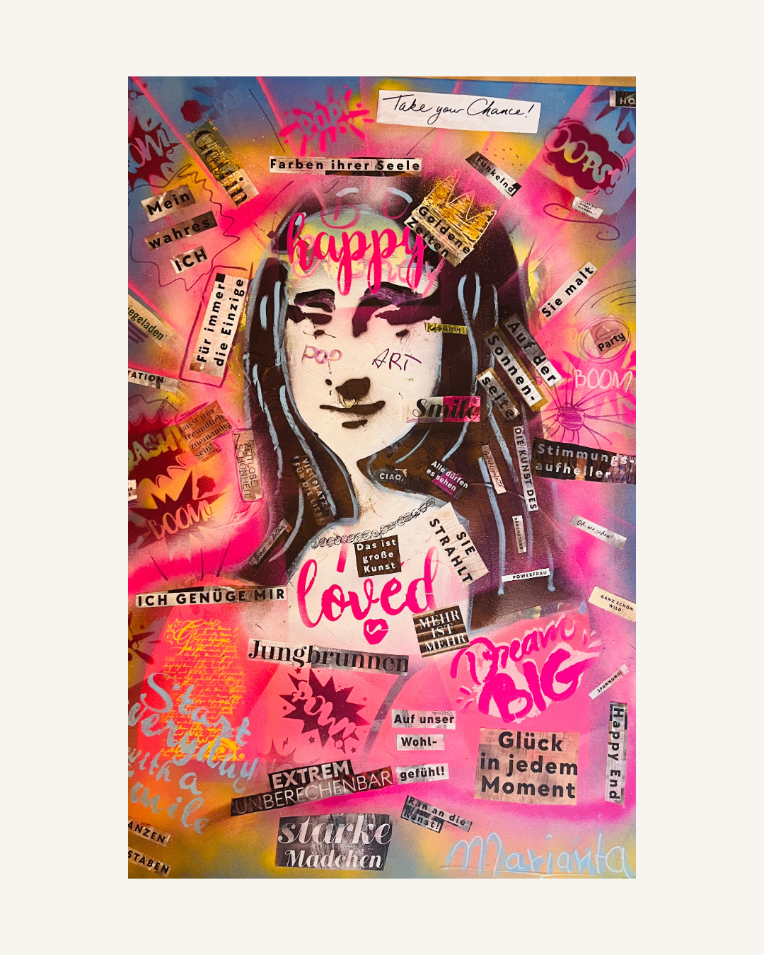 Mona Inspirata Kunstwerk für Selbstliebe und Mut