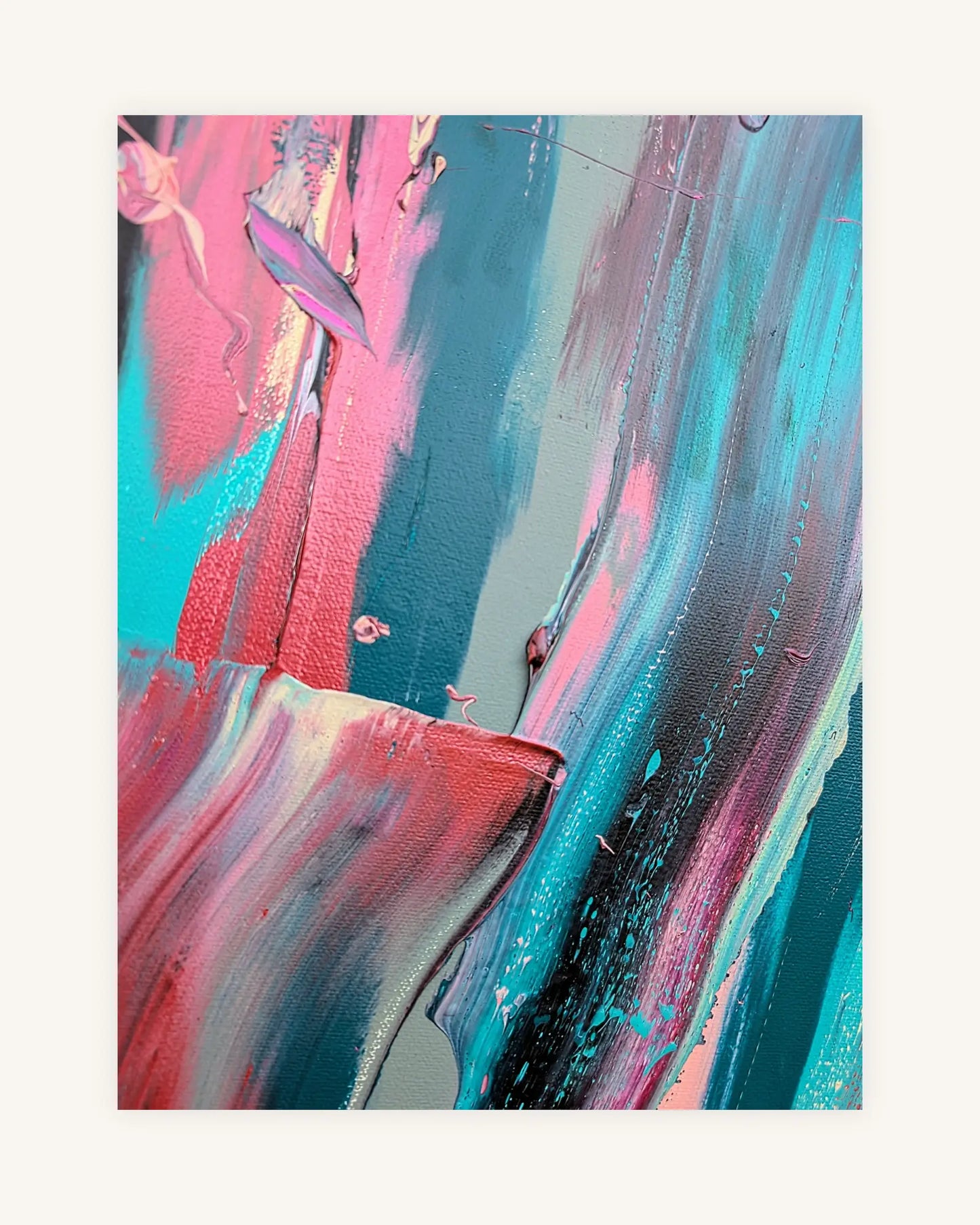 3D | Intuitives Unikat | Acryl auf Leinwand | Handsigniert auf der Rückseite 5