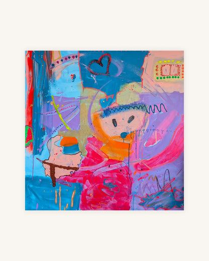 H E R Z I | Unikat | Handsigniert auf der Rückseite | Mixed media on Canvas | Unique Piece 0