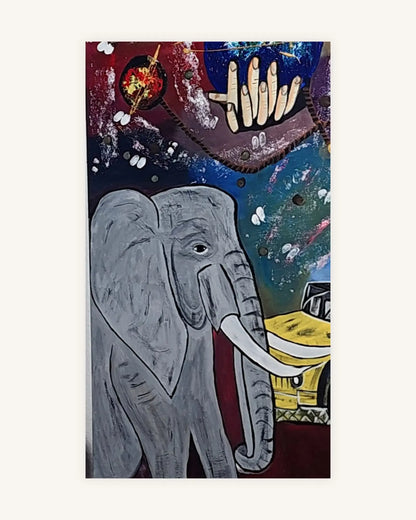 Traum Elefant mit Planeten 1