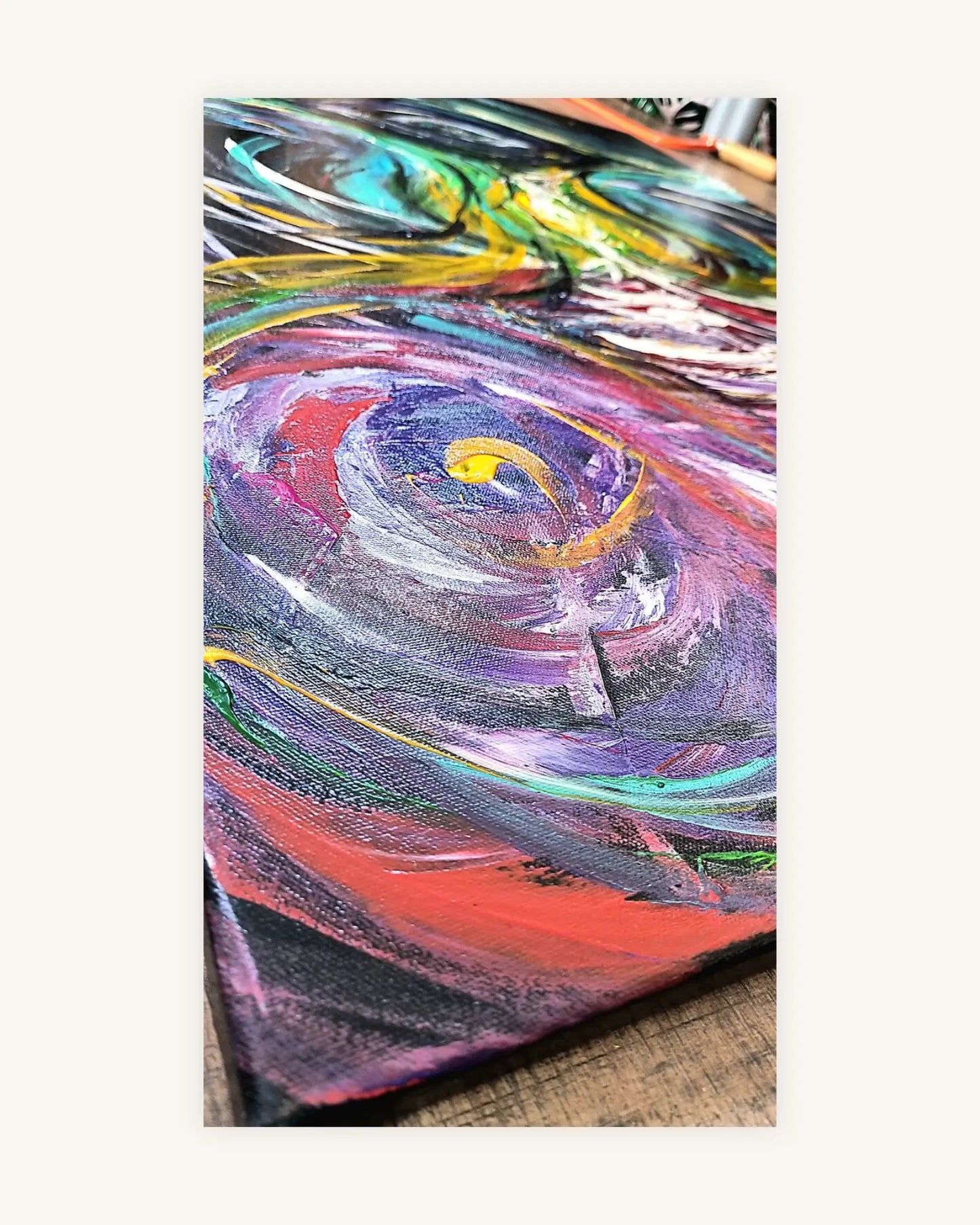 Surreal eye of the abstract ocean with blue,turquoise,pink 2