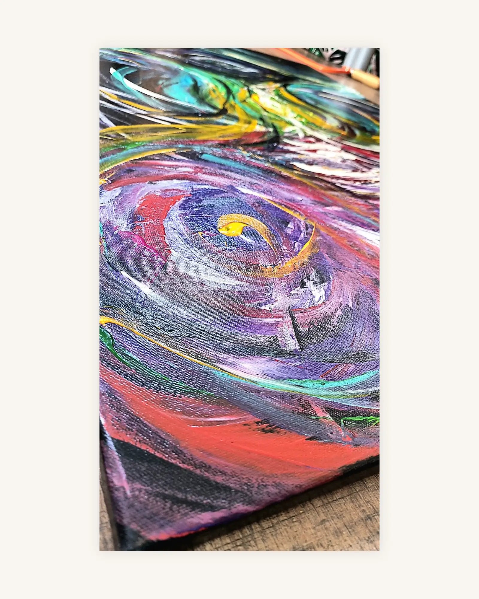 Surreal eye of the abstract ocean with blue,turquoise,pink 2
