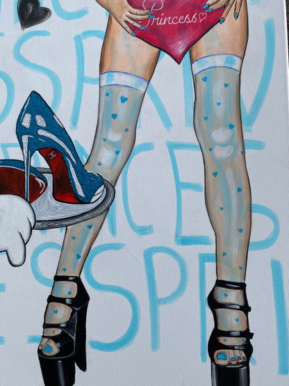 blue shoes