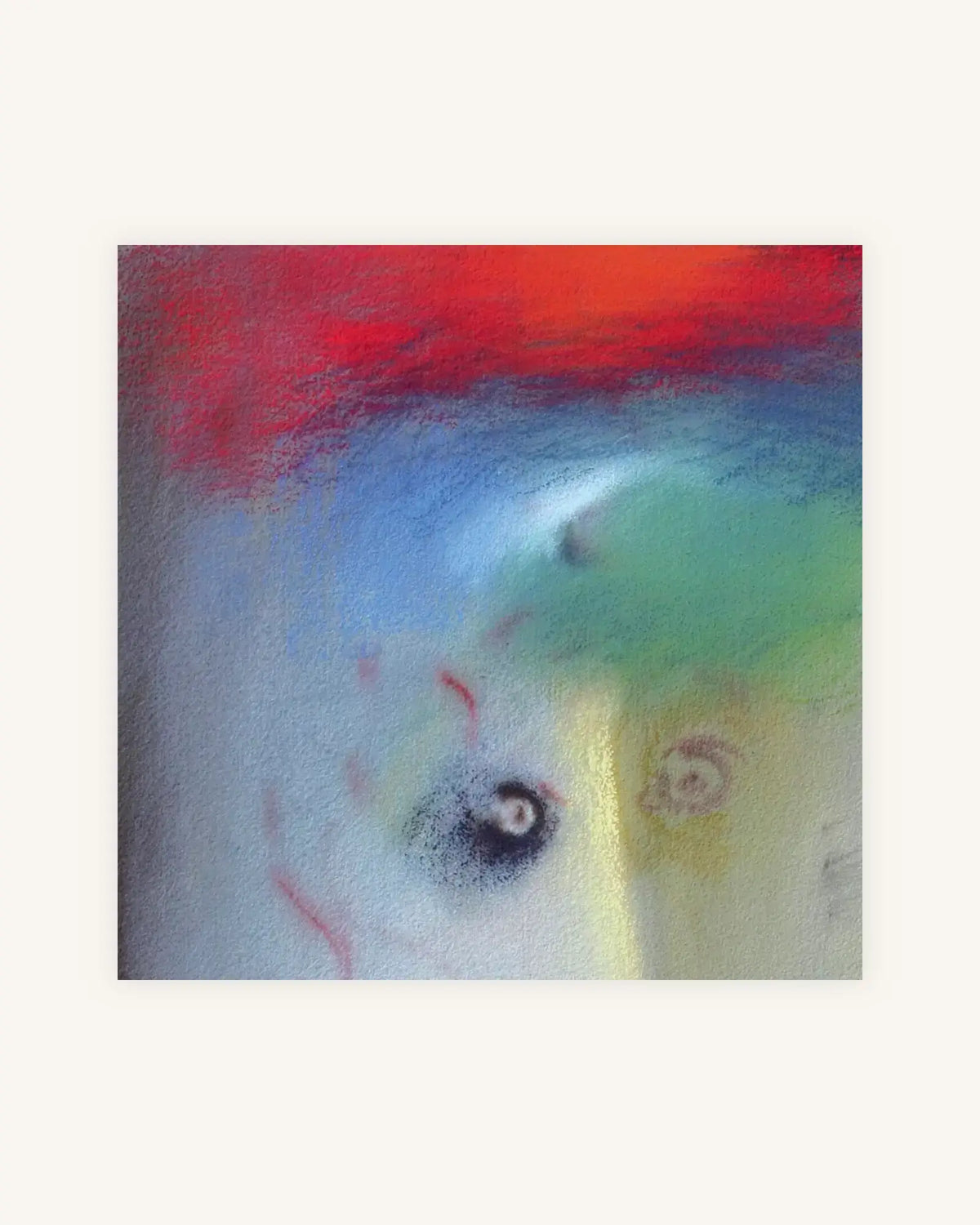 Ich habe dich gesehen, Aquarell mit Rahmen und Passepartout 3