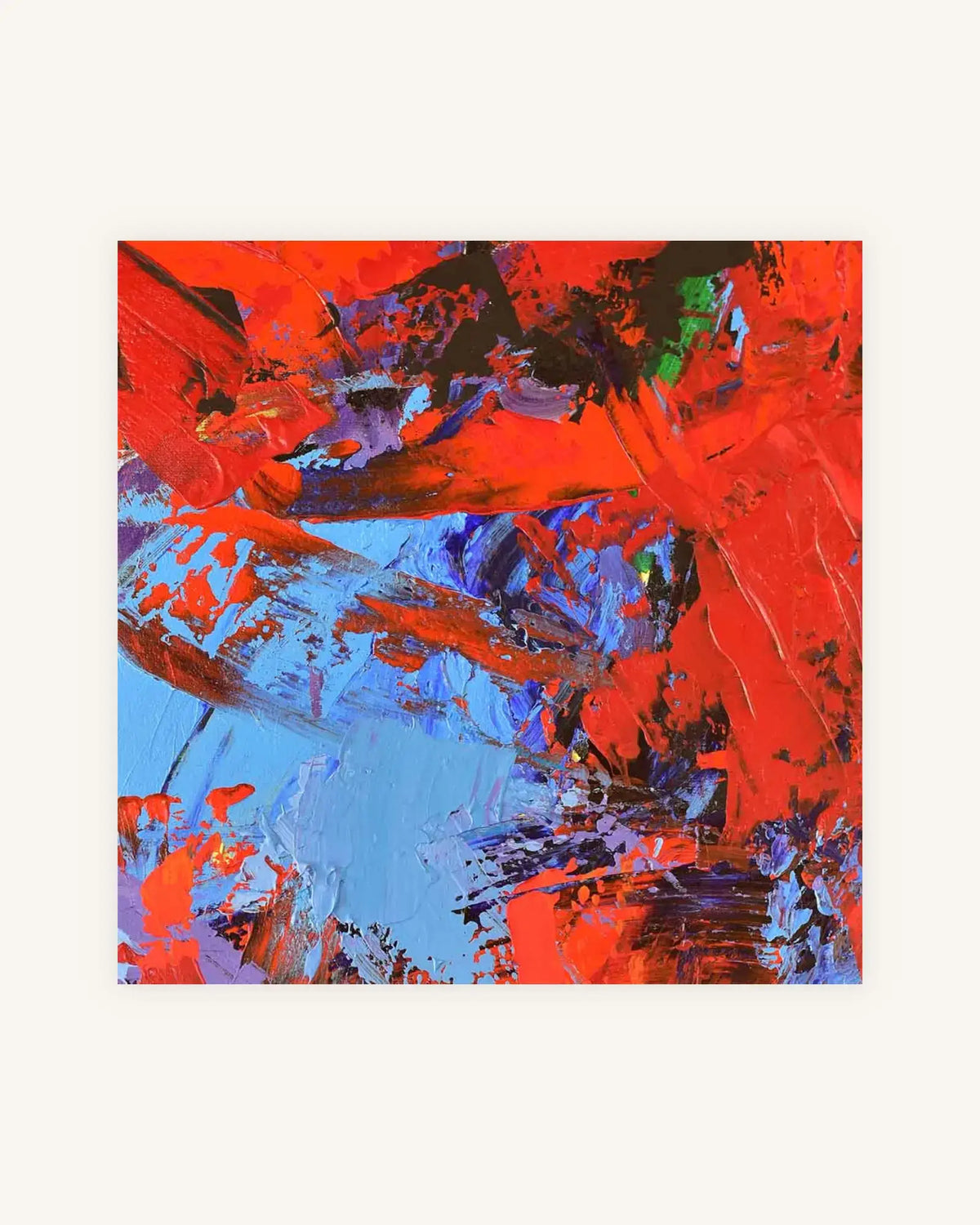 Abstrakt Rotblau 2