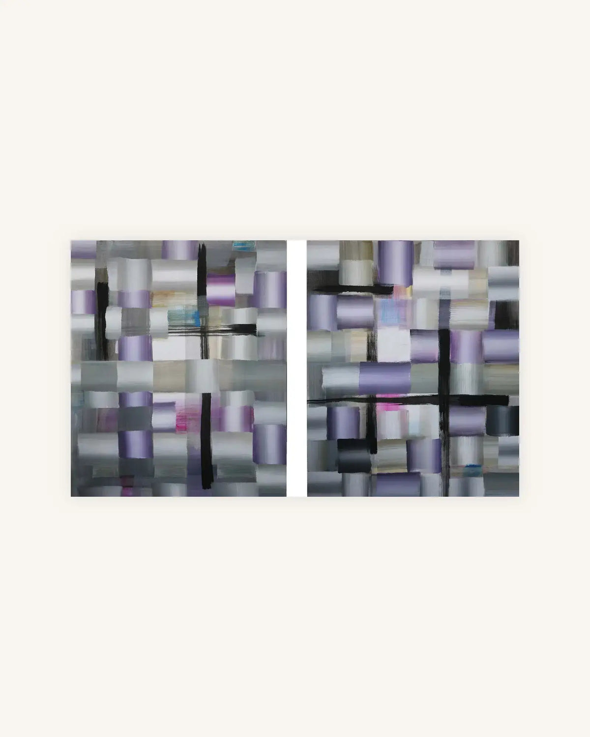 Abstrakt Grau 1 & 2, Diptychon