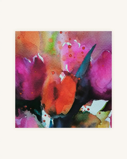 Tulpen in Rot, Orange und Violett I Chromatic Presence 1