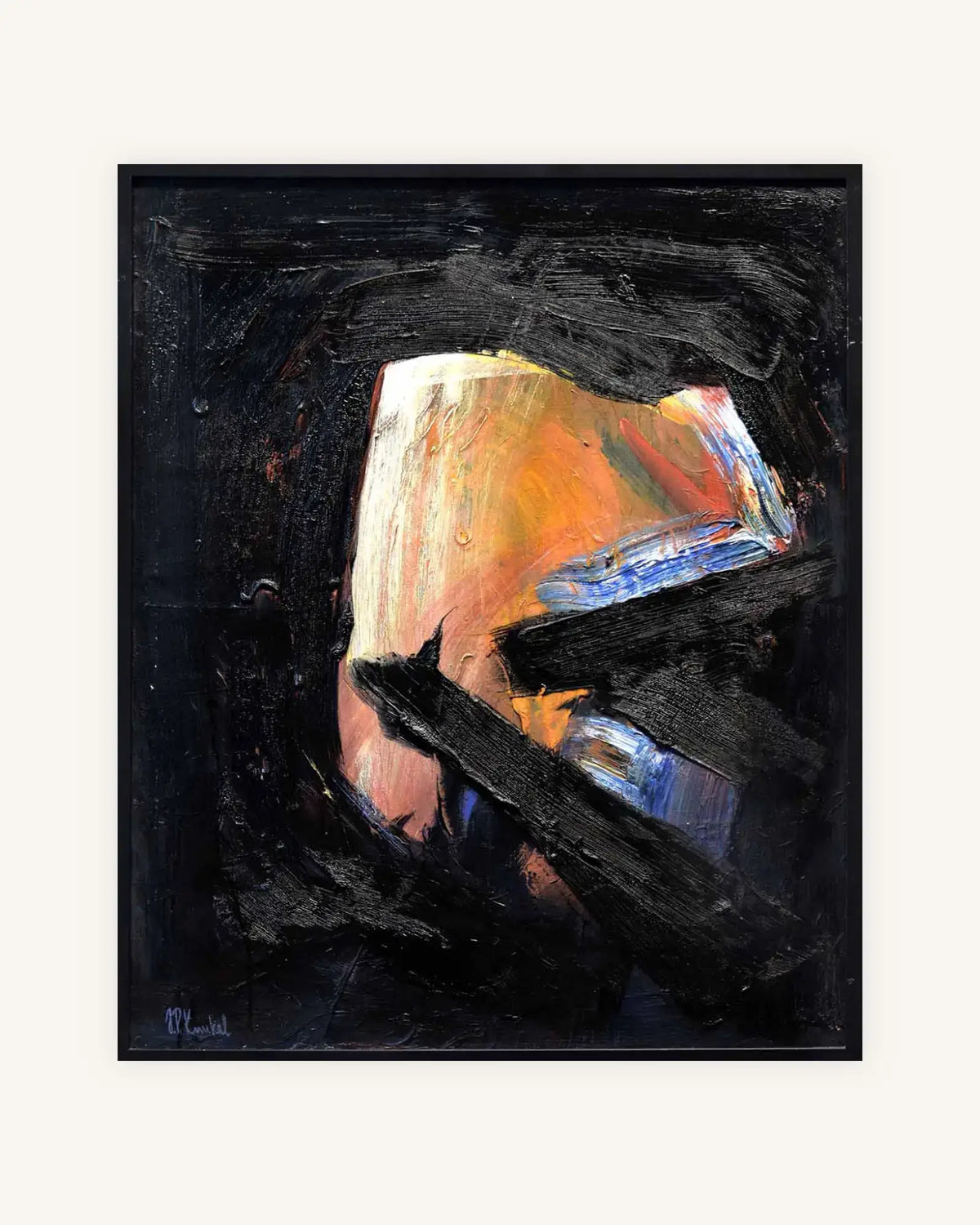 Ohne Titel No. 10 - Triptychon, Nielsen Alurahmen schwarz 2