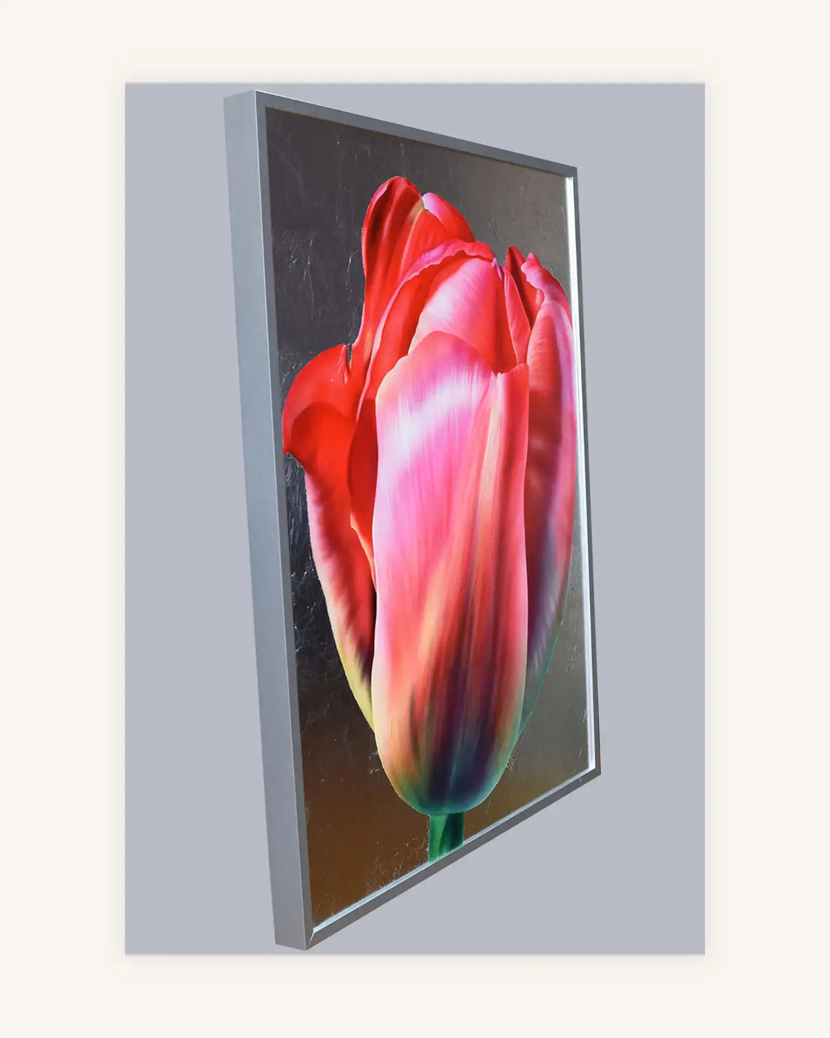 Tulpen Triptychon im Nielsen Alurahmen Silber 8