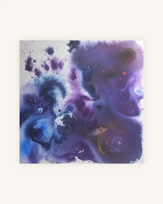 "Deep Universe“ – abstraktes Acryltintenbild voller kosmischer Tiefe 0